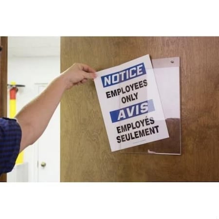 Accuform Acrylic, 11 in x 8.5 in, Mounting Holes DTA112